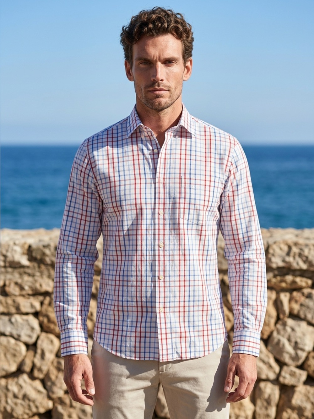 Paul & Shark Yachting Multi-colored Plaid Button-down Sport Shirt